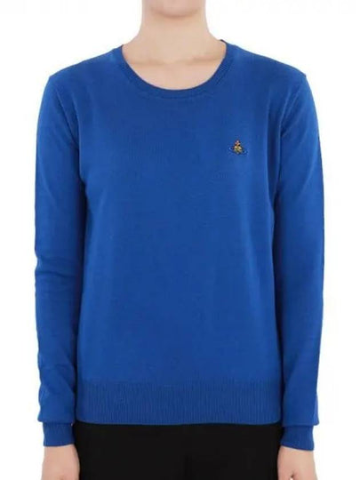 ORB Embroid Logo Knit Top Blue - VIVIENNE WESTWOOD - BALAAN 2