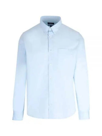 Boyfriend Long Sleeve Shirt Blue - A.P.C. - BALAAN 2