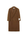 Runway Cashmere Classic Double Breasted Coat Camel - ULKIN - BALAAN 1