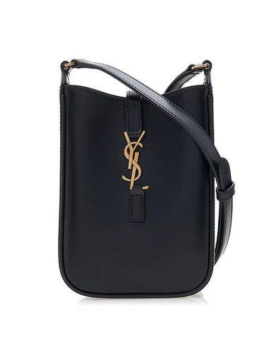 Monogram Logo Metai Phone Cross Bag Black - SAINT LAURENT - BALAAN 1