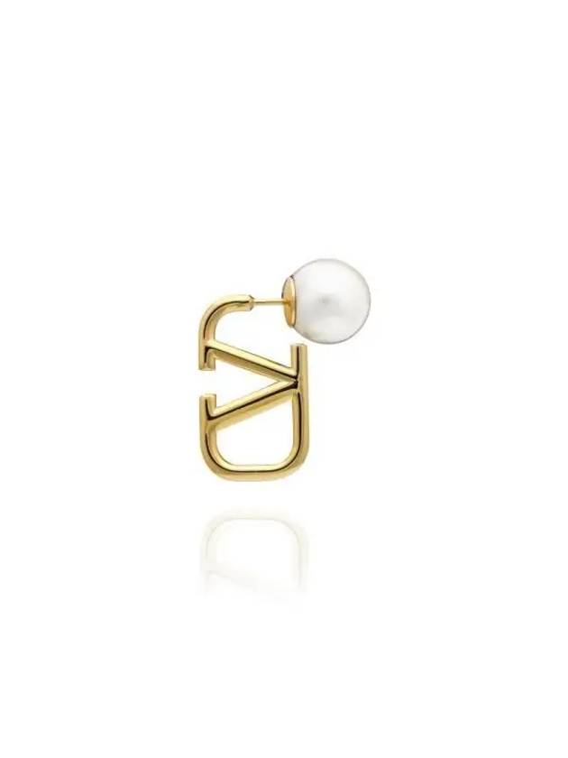 Valentino 5W2J0H22 DHC 0O3 J0H22 Garavani V logo pearl earrings - RED VALENTINO - BALAAN 3