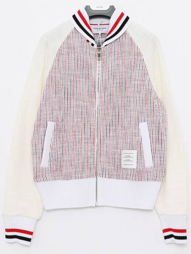 Logo Stripe Bomber Jacket - THOM BROWNE - BALAAN 4