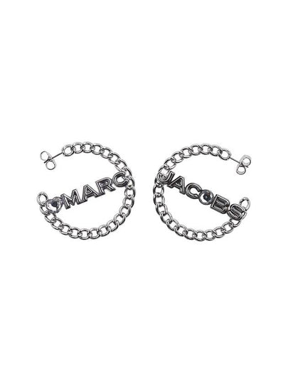 The Charmed Chain Hoops Earrings Silver - MARC JACOBS - BALAAN 2