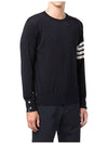 4 Bar Armband Classic Merino Wool Knit Top Navy - THOM BROWNE - BALAAN 3