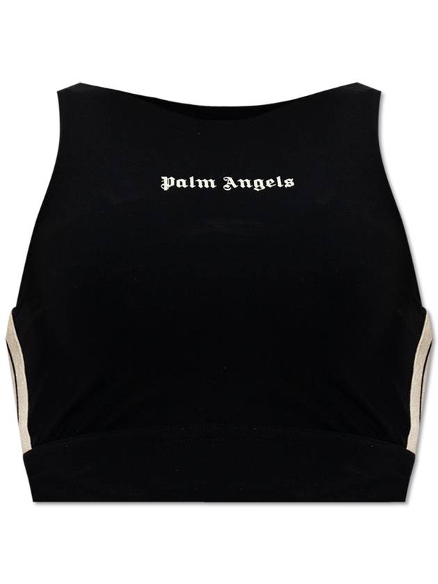 Long Sleeve T-Shirt PWVO001S24FAB002 1003 BLACK OFfwHITE - PALM ANGELS - BALAAN 2