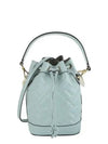 Mon Tresor FF Motif Leather Mini Bag Light Blue - FENDI - BALAAN 2