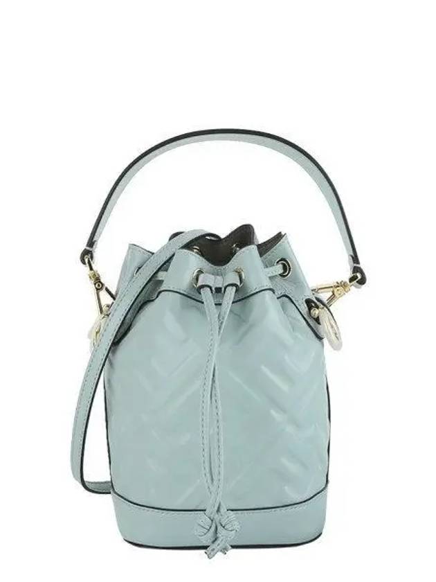 Mon Tresor FF Motif Leather Mini Bag Light Blue - FENDI - BALAAN 2