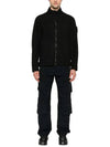 Tela Mock Neck Zip-up Jacket Black - STONE ISLAND - BALAAN 3