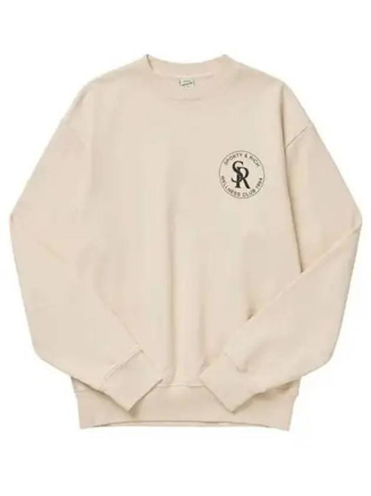 Logo Crew Neck Cotton Sweatshirt Beige - SPORTY & RICH - BALAAN 2