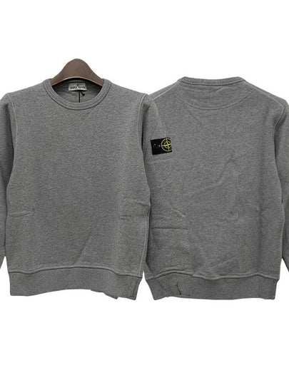 Kids Organic Cotton Fleece Sweatshirt Grey Melange - STONE ISLAND - BALAAN 2