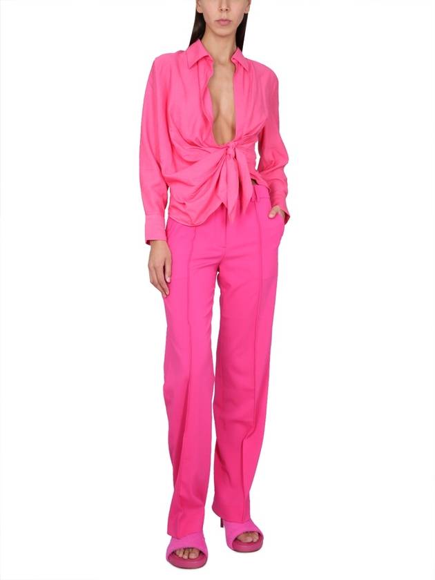 Le Chemise Bahia Tied Sash Shirt Pink - JACQUEMUS - BALAAN 3