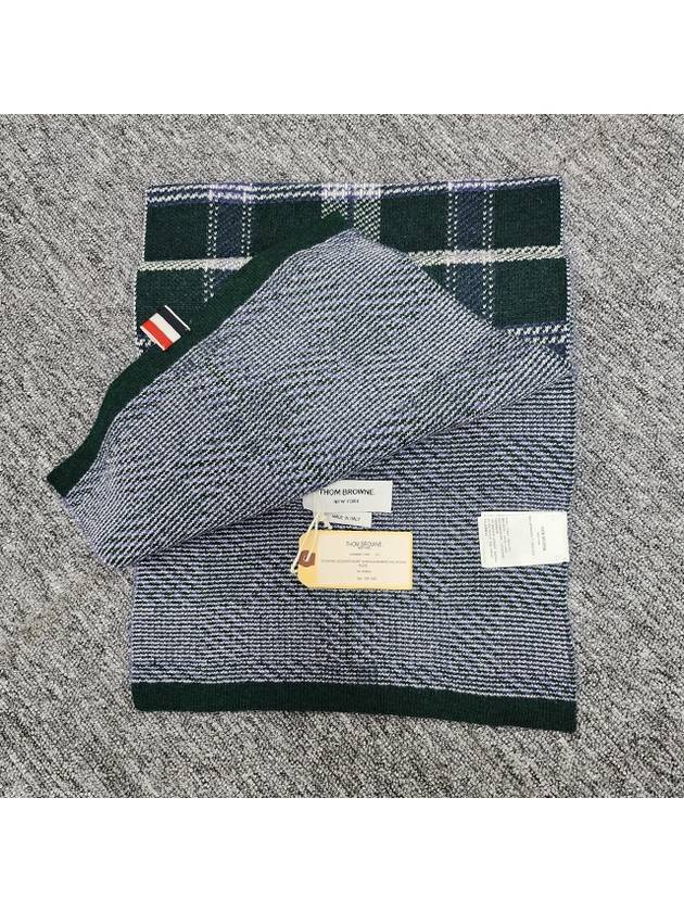 Tartan Check Scarf Dark Green - THOM BROWNE - BALAAN 7