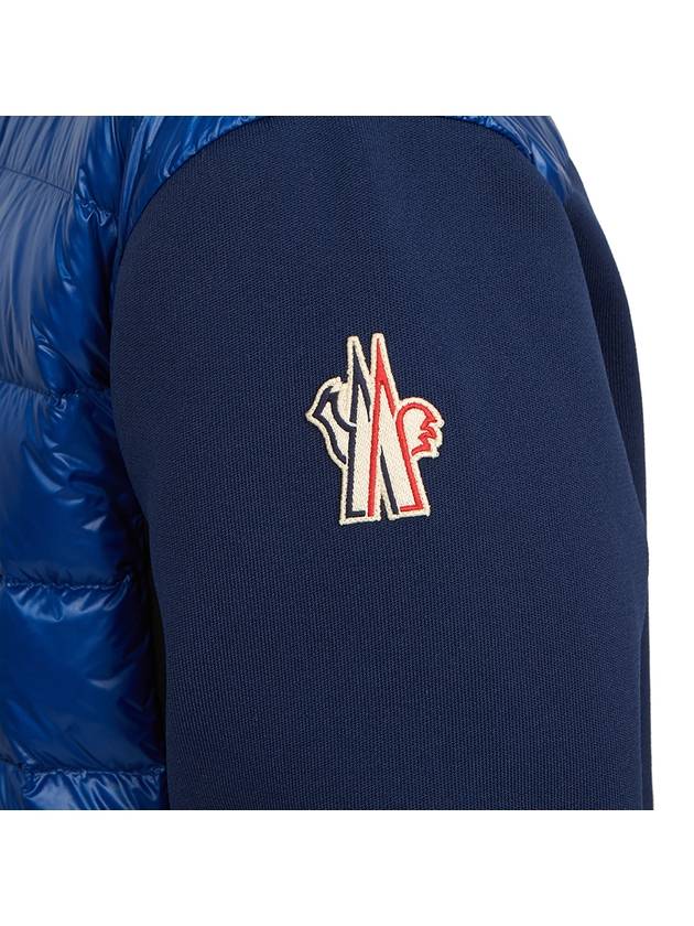 Grenoble logo patch zip-up padded navy - MONCLER - BALAAN 11