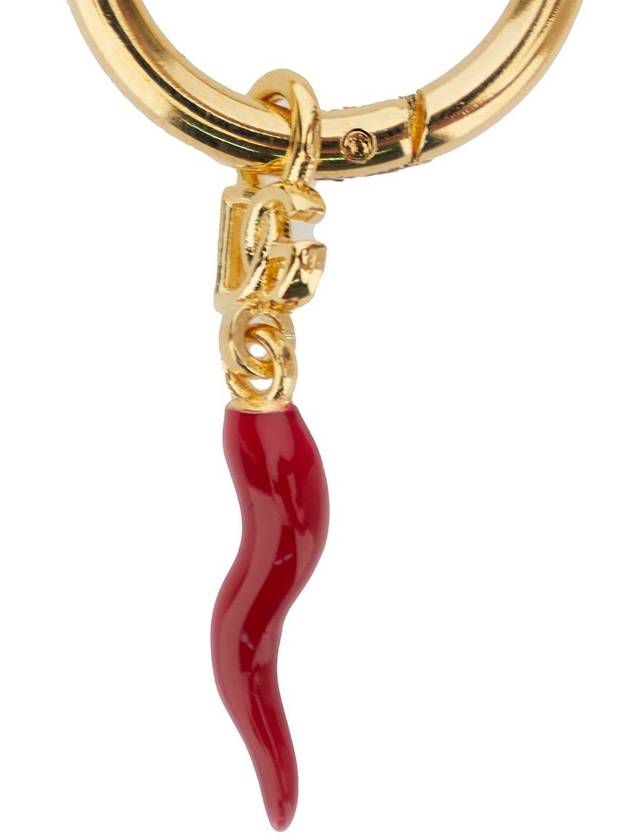 Gold Tone Creole Earrings With Horn In Brass Woman - DOLCE&GABBANA - BALAAN 4