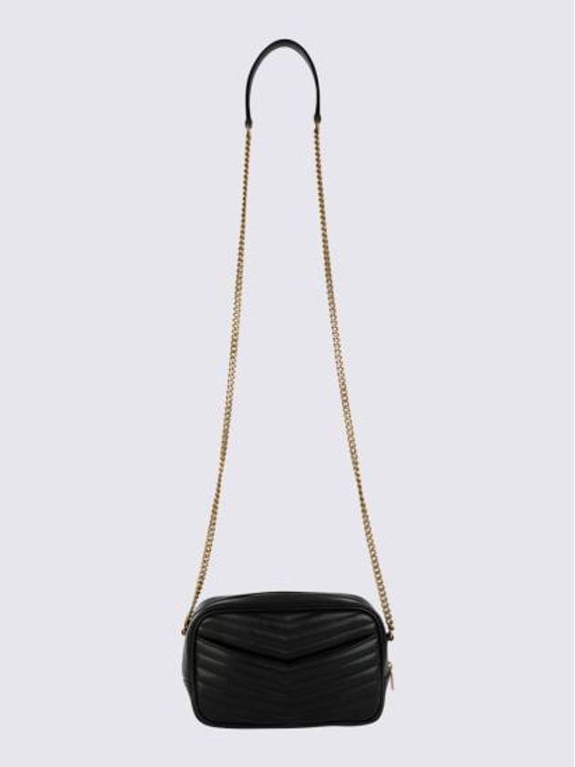 Lou Small Leather Cross Bag Black - SAINT LAURENT - BALAAN 4