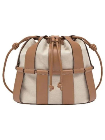 Linera Bucket Bag Ivory Tan Shoulder - HEREU - BALAAN 1