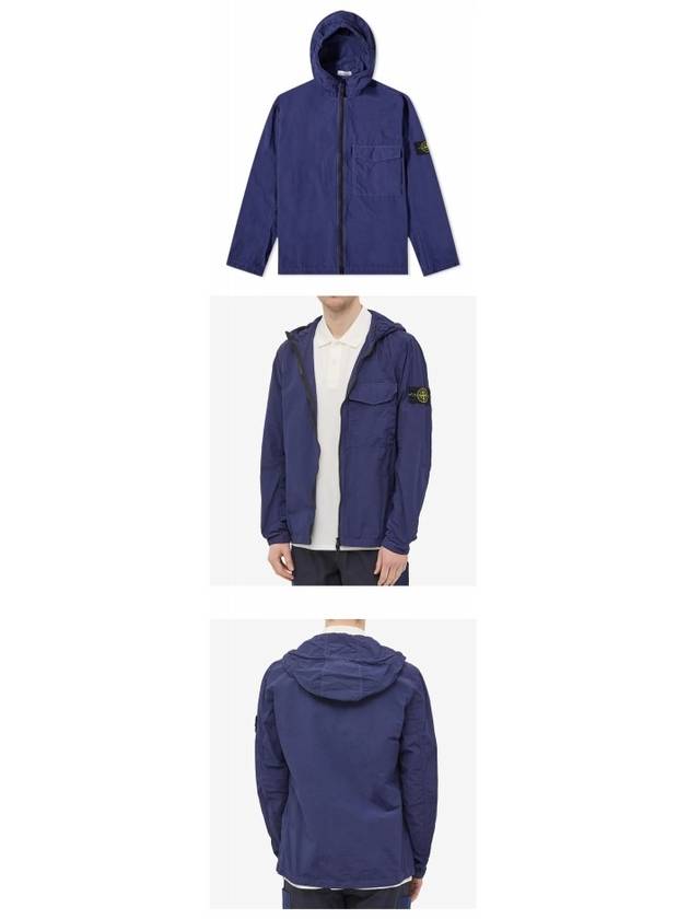 Men's Wappen Patch Naslan Pocket Hooded Jacket Navy - STONE ISLAND - BALAAN 5