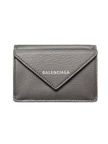 Papier Mini Half Wallet Grey - BALENCIAGA - BALAAN 1