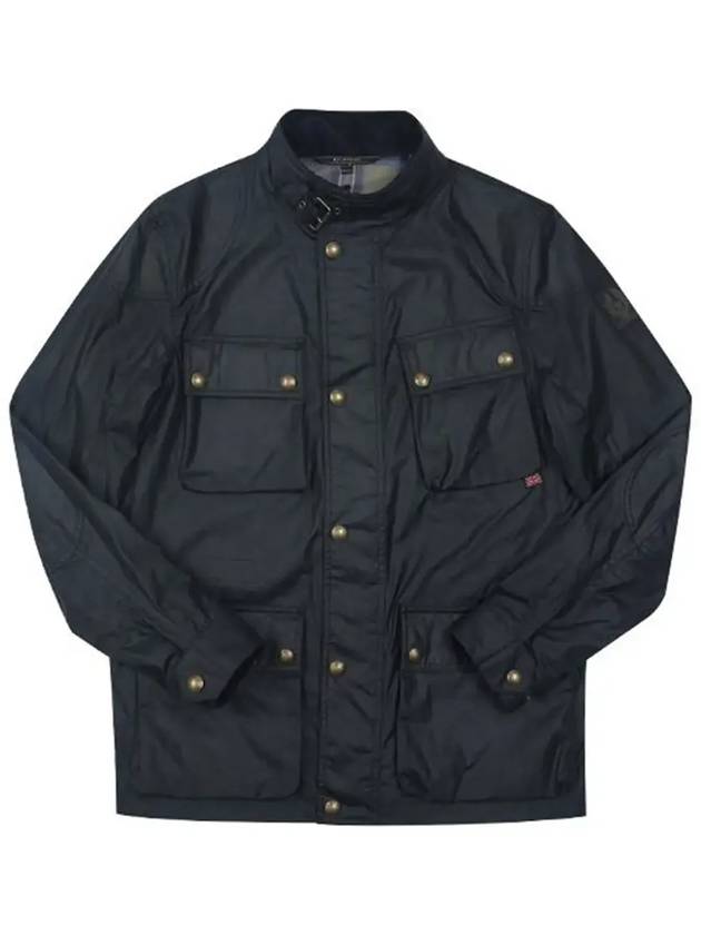 Fieldmaster Waxed Jacket Dark Navy - BELSTAFF - BALAAN 4