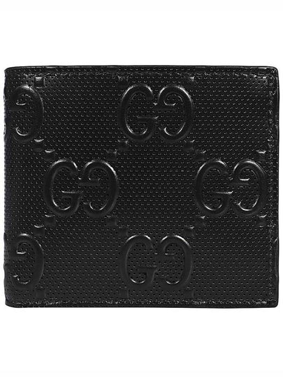 Embossed GG Half Wallet Black - GUCCI - BALAAN 2