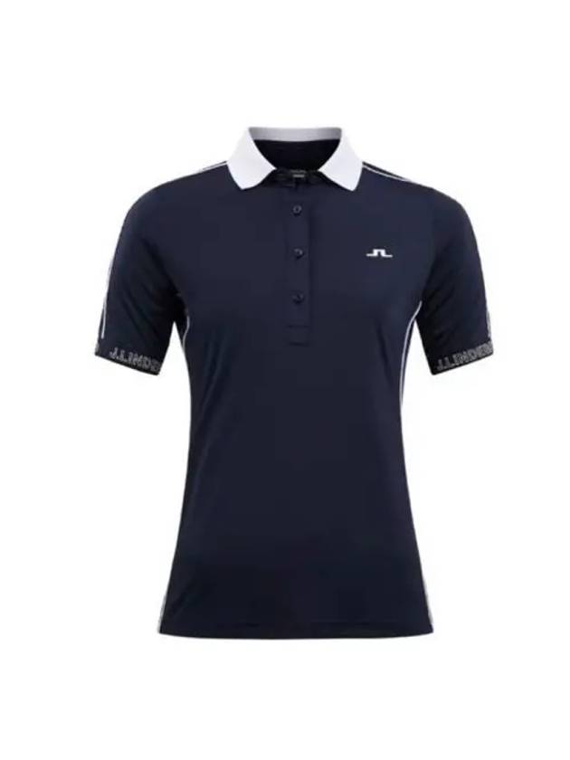 Women's Damai DAMAI Polo Short Sleeve T-Shirt Navy - J.LINDEBERG - BALAAN 3