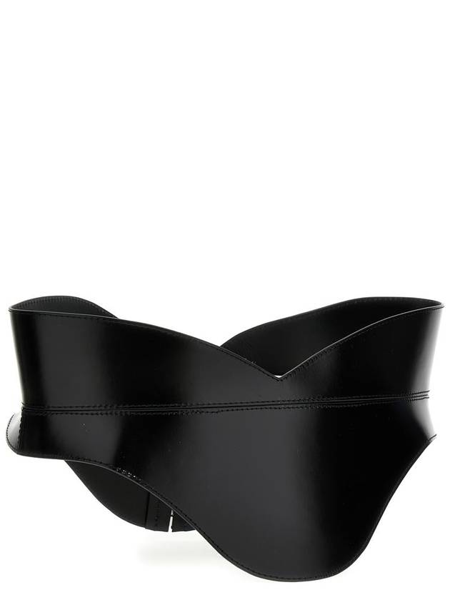 Women's Corset Leather Belt Black - ALEXANDER MCQUEEN - BALAAN 3