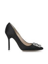 Hangisi Black Satin Jewel Buckle Pumps 9XX 0318 0029 001 - MANOLO BLAHNIK - BALAAN 2