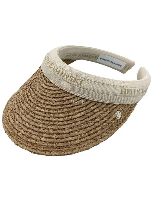 Marina Visor Hat Nougat Natural Logo - HELEN KAMINSKI - BALAAN 2