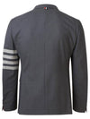 Plain Weave Suiting 4 Bar Classic Sport Jacket Medium Grey - THOM BROWNE - BALAAN 2