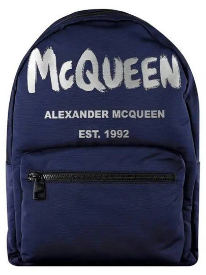 Graffiti Metropolitan Backpack Navy - ALEXANDER MCQUEEN - BALAAN 2