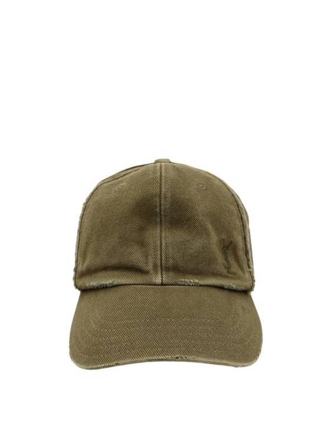 Cassandre Cotton Ball Cap Olive - SAINT LAURENT - BALAAN 2