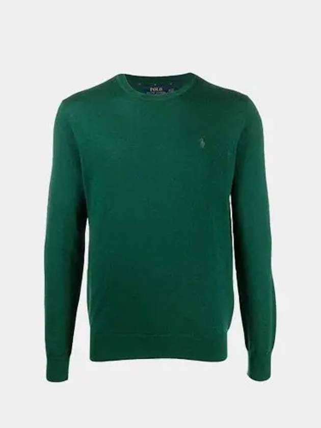 Men's Classic Crew Neck Wool Knit Top Green - POLO RALPH LAUREN - BALAAN 2