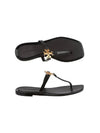 Roxanne Jelly Logo Flip Flops Black - TORY BURCH - BALAAN 2