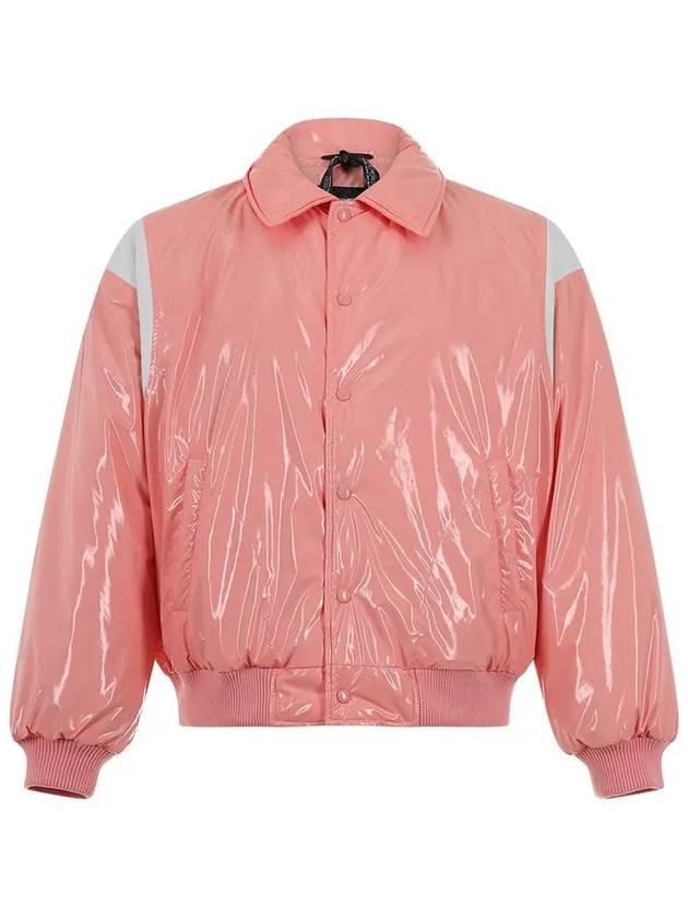 Glossy Varsity Short Down Puffer Padding Pink - OFFGRID - BALAAN 4