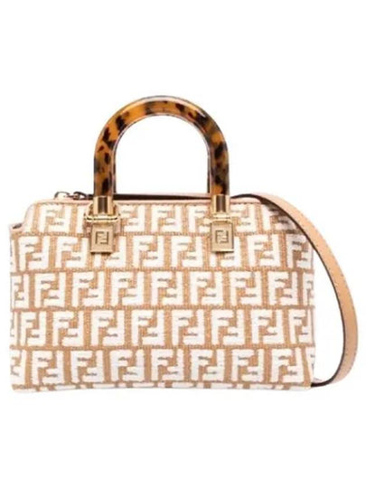 By The Way Mini Raffia Boston Tote Bag Beige - FENDI - BALAAN 2