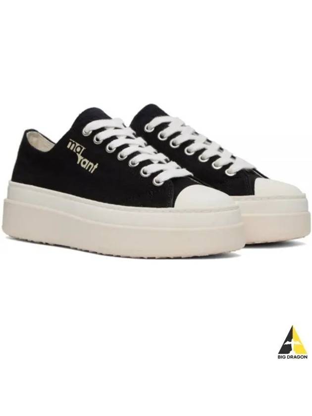 Austin Logo Print Platform Low Top Sneakers Black - ISABEL MARANT - BALAAN 2