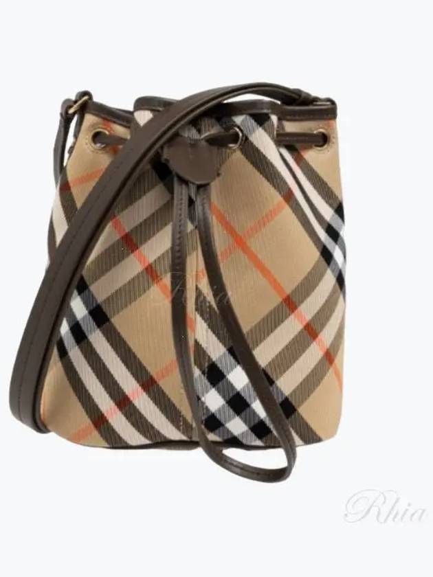 Check Bucket Bag Beige - BURBERRY - BALAAN 2