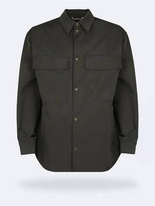 Two Pocket Long Sleeve Shirt Khaki - VALENTINO - BALAAN.