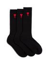 heart logo socks 3 pack black - AMI - BALAAN.