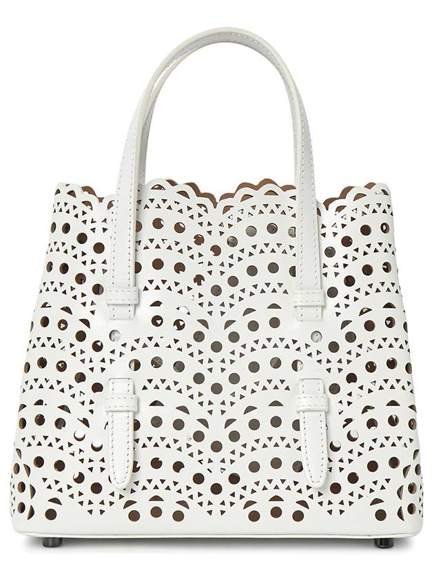 Mina 20 Vienne Wave Lux Calfskin Tote Bag White - ALAIA - BALAAN 5