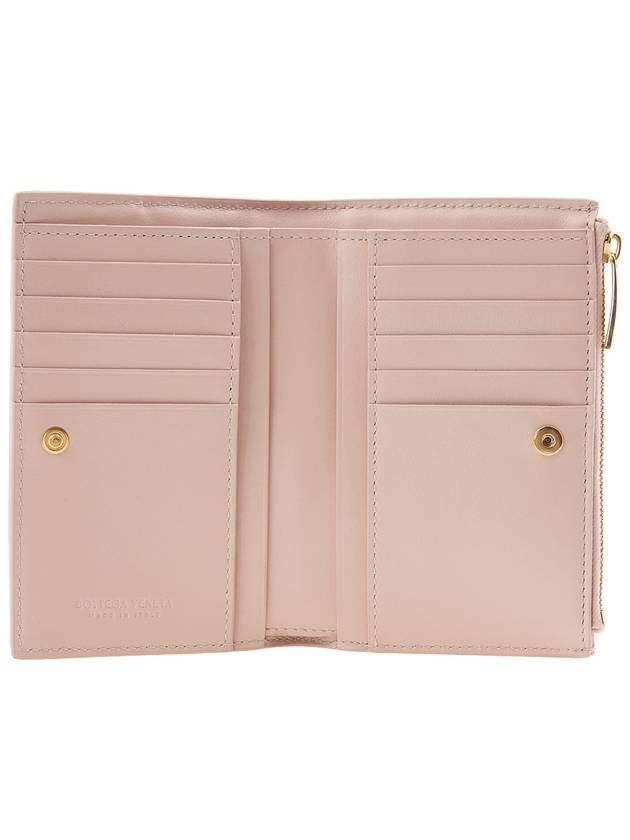 Intrecciato Flap Zipper Medium Bicycle Wallet Pink - BOTTEGA VENETA - BALAAN 11