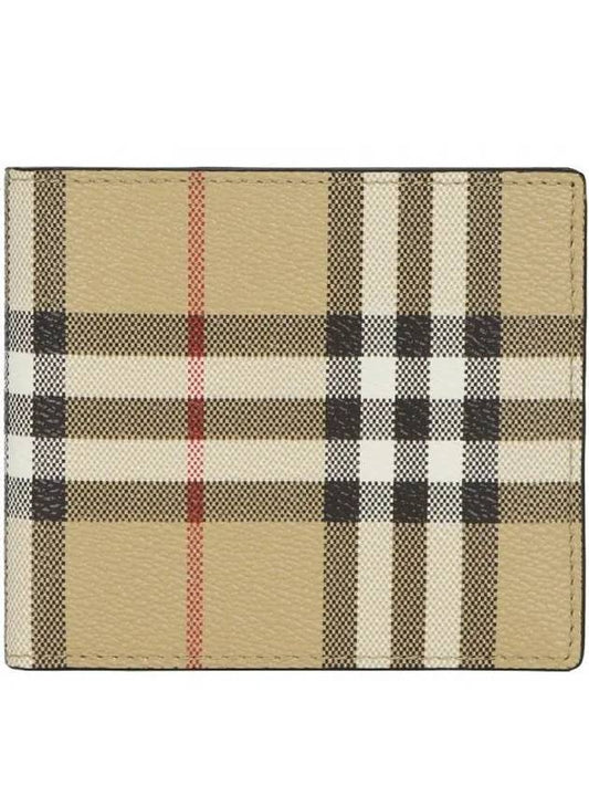 Men's Vintage Check Half Wallet Beige - BURBERRY - BALAAN 2