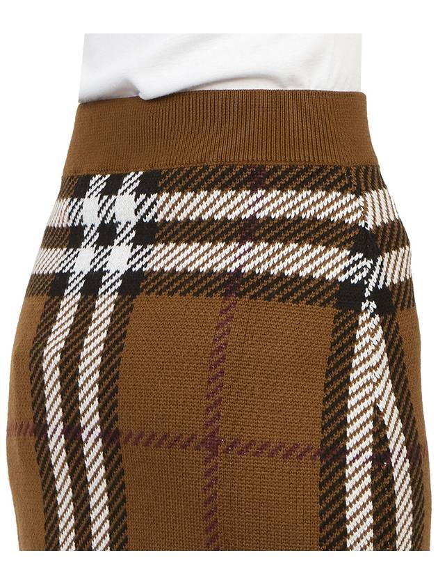 Check Jacquard Mini Pencil Skirt Brown - BURBERRY - BALAAN 11