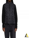 Padded Cotton Zip Up Cardigan Black - MONCLER - BALAAN 2