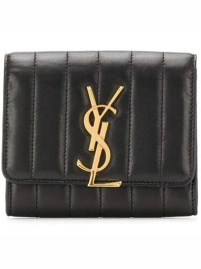 Vicky Small Half Wallet Black - SAINT LAURENT - BALAAN 2