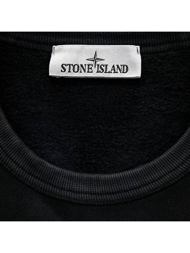 Wappen Patch Crew Neck Cotton Sweatshirt Black - STONE ISLAND - BALAAN 3