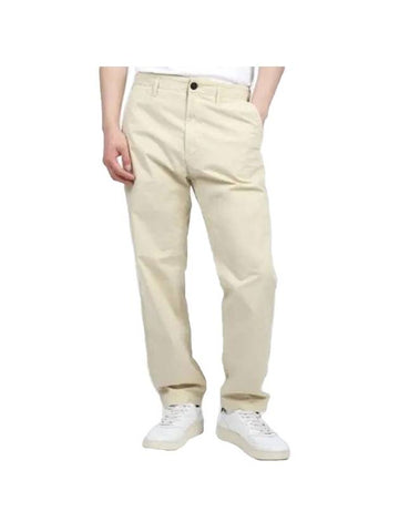 Supima Cotton Twill Straight Pants Ecru - STONE ISLAND - BALAAN 1