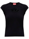 T Angie Peekaboo Logo Short Sleeve T-Shirt Black - DIESEL - BALAAN 3