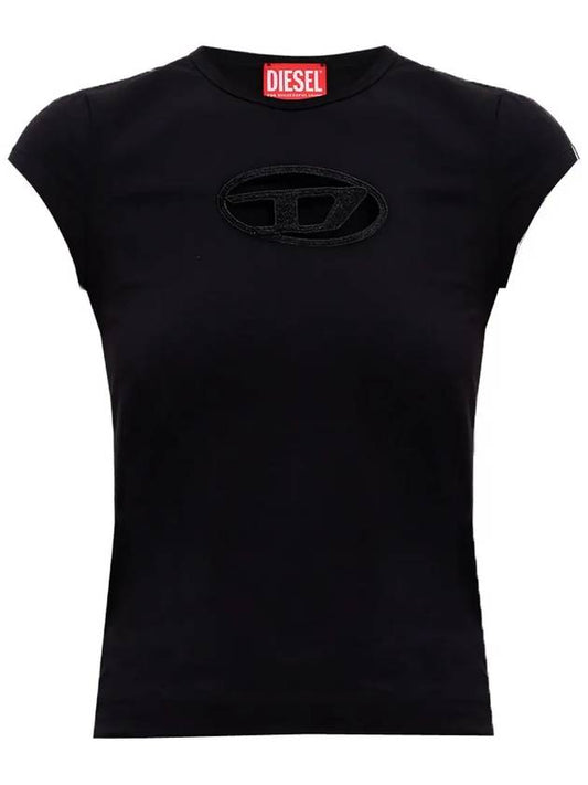 T Angie Peekaboo Logo Short Sleeve T-Shirt Black - DIESEL - BALAAN 2