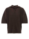 Issey Miyake Short Sleeve T Shirt HP46JK127 47 Brown - ISSEY MIYAKE - BALAAN 1